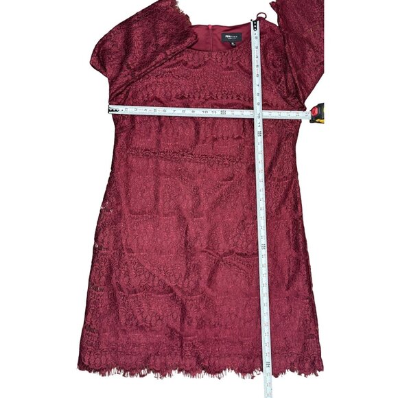 RN STUDIO by Ronni Nicole  Size 16 Women Elegant Burgundy Lace Dress Back Zipper - Picture 7 of 10
